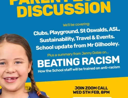 Parent Council Zoom Mtg this Wednesday 5th Feb, 8pm